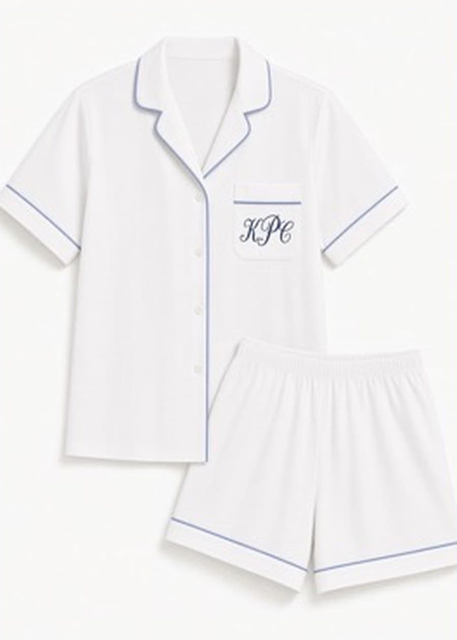 The Post PJ Set in Pure White